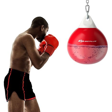 COSTWAY 18 Inch Water Punching Bag 50 kg Water Heavy Bag Filled Gym-Red (1/5)