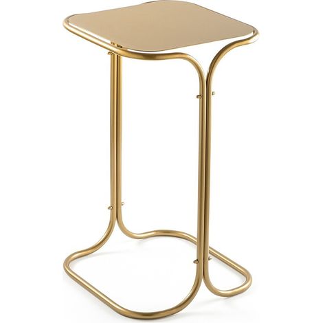 CALICOSY - Bout de canapé avec plateau rectangle en Métal H52 cm - ELI (1/4)