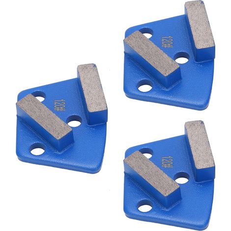 3 Pièces Disques Diamant Trapézoïdaux pour Béton, Meulage Intensif avec 2 Dents Longues Bleues Grain 120 (1/5)