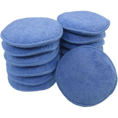 Eponge de polissage,10 Pièces éponge Applicateur de Cire en Microfibre de 125mm, tampon d'application de cire pour cires, produits de polissage, nettoyant peinture (1/5)
