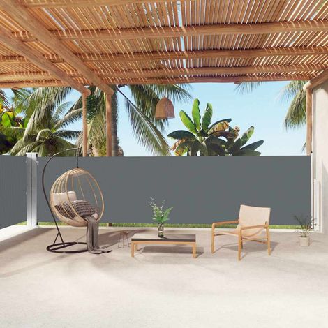 vidaXL Toldo lateral retráctil antracita 160x1000 cm (1/5)