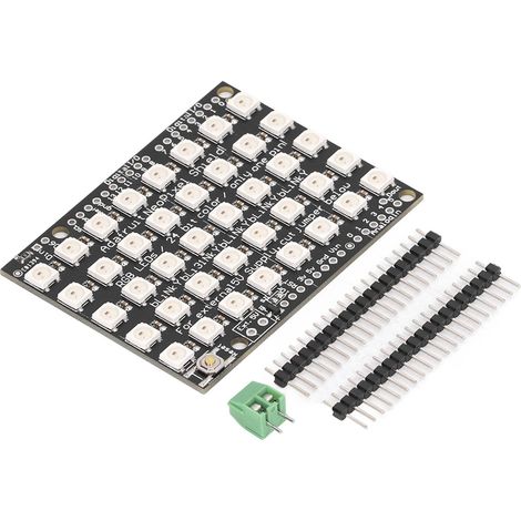 Ruban LED WS2812B 5050 RGB 5x8 40 pixels, carte de développement 5V avec pilote intégré, module lumineux multicolore pour projets DIY (1/5)