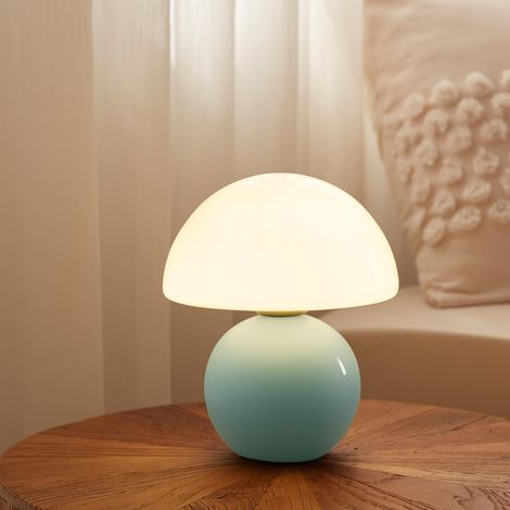Lampe champignon, lampe de table USB avec 3 modes d'éclairage à intensité variable, lampe de chevet esthétique du milieu du siècle (1/4)