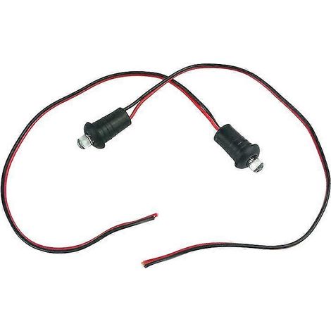 Lot de 2 lampes LED factices clignotantes bleues 12 V pour alarme de voiture, montage sur tableau de bord, accessoires pour moto (1/5)