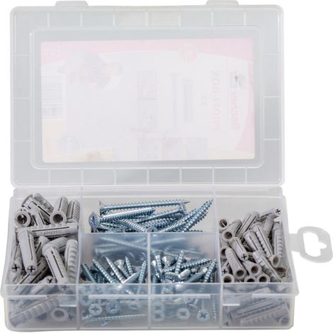 Caja de 160 tacos de expansión SX y tornillos FISCHER 567897 nylon SX - Ø 6-8 mm (1/4)