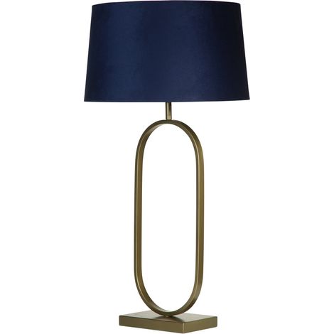 Lampe de table Modish bronze avec capuchon bleu - EU94102AZ