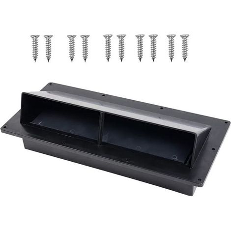 White/Black American Style RV Range Hood Vent and Exhaust Hole Cover Adjustable with Screws RV Accessories - Black - (1/3)