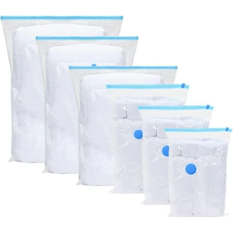 Sacs de rangement sous vide - 20 pcs - 130x100 cm - Plastique résistant - Étanchéité optimale (1/5)