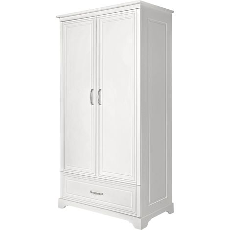 Armoire 2 portes 1 tiroir Novelies Melody Blanc (1/4)
