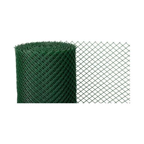 Geflecht ECONOMY 6, 1000/20x20 mm, 45° quadratisches Muster, 300g/m2, grün, Vollkunststoff, Packung 25 m