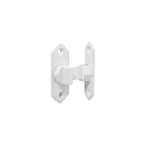 Verrou de porte coulissante à 90 degrés, loquet de verrouillage de porte coulissante à angle droit, loquet de verrouillage de porte à 90 degrés (blanc) (1/3)