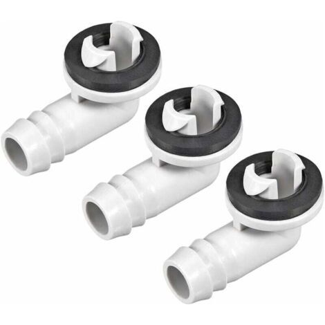 Connecteur Coude Raccord pour Climatisation Drainage Tuyau - 15mm - Mini-Split Unités et Fenêtre AC Unité Parties - 3Pcs