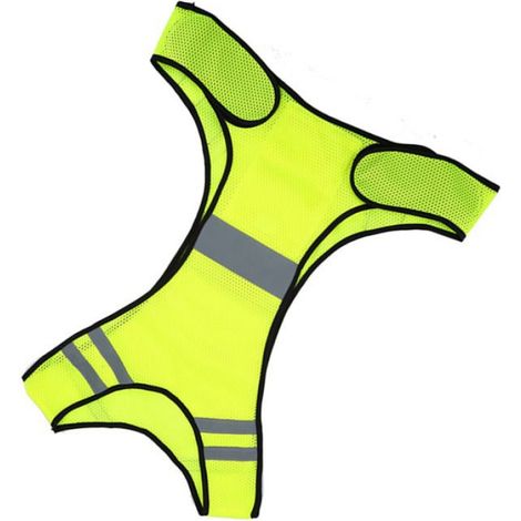 Gilet réfléchissant Haute visibilité Réfléchissante Viete de sécurité Night Running sport outillage Jaune fluorescent (1/4)