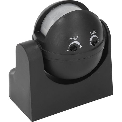 Détecteur de mouvement infrarouge PIR, étanche, intelligent et sans rayonnement, boîtier ABS, 110-240 V CA, noir (1/5)