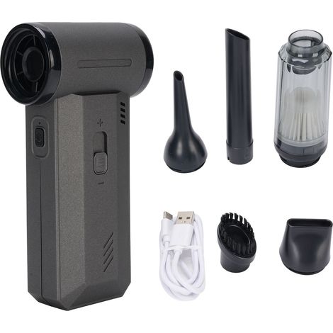 Ortviai Souffleur Aspirateur Électrique 2-en-1, 130 000 tr/min, Batterie 8000 mAh, Charge USB-C, pour Voiture, Ordinateur, Maison (1/5)