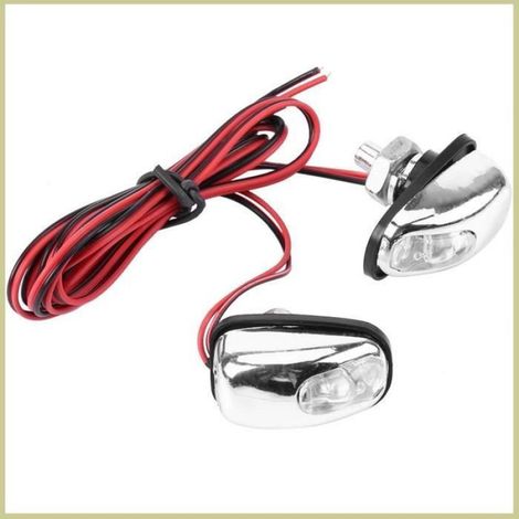 Lumière de capot d'essuie-glace de voiture, paire de lumière LED de voiture, capot d'essuie-glace, pare-brise, buse de (1/4)