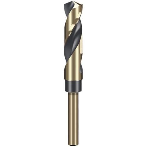 Spiralbohrer mit 15 mm reduziertem Schaft und 10 mm Rundschaft für Edelstahl, Aluminiumlegierungen, Metall, Kupfer, Kunststoff und Holz, hergestellt aus 4341 Schnellarbeitsstahl