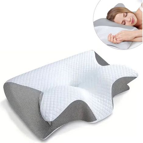 Oreiller de soutien cervical pour soulager les douleurs cervicales, oreiller ergonomique en mousse à mémoire de forme pour améliorer la posture