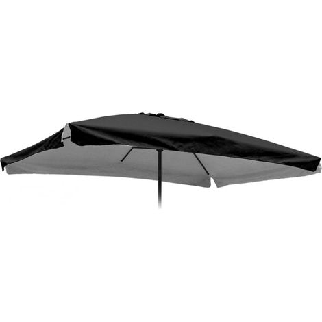 Ersatzschirm für Sonnenschirm 3x2 Rechteckig Eden Noir mit Volant