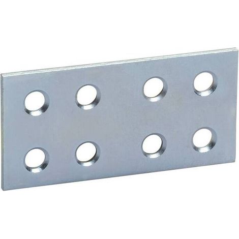 50 x PIASTRINA A 8 FORI 170 DRITTA ZINCATA 60 MM