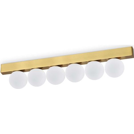 Plafoniera Contemporanea Ping Pong Metallo Ottone Led Integrato 18W 3000K Ip20 (1/3)