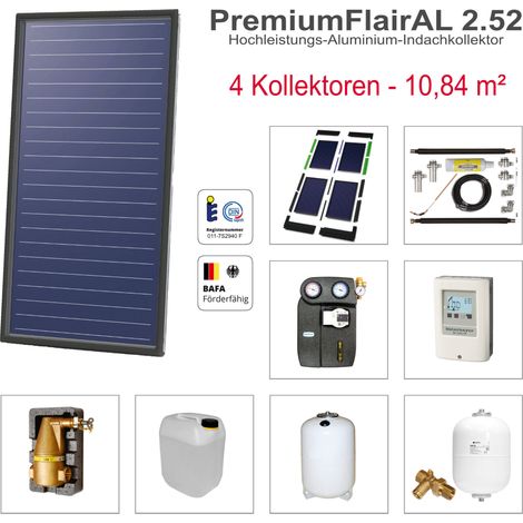 Solarbayer PremiumFlairAL Indach-Solarpaket 4 Bruttofläche 10,08 m² Solaranlage (1/5)