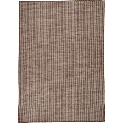 vidaXL Tappeto da Esterni a Tessitura Piatta 160x230 cm Marrone (1/5)