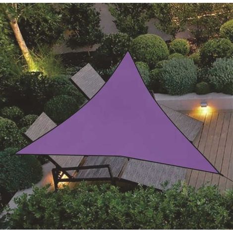 Voile d'ombrage - Imperméable - Violet - 3x3x3m - Protection UV - Triangulaire (1/4)