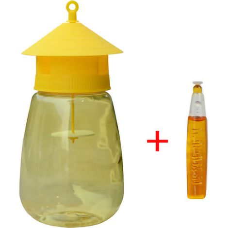 Attrape-mouches plastique efficace pour cuisine, piège à moucherons réutilisable avec bouteille, idéal pour goyave, tomates et légumes (1/4)