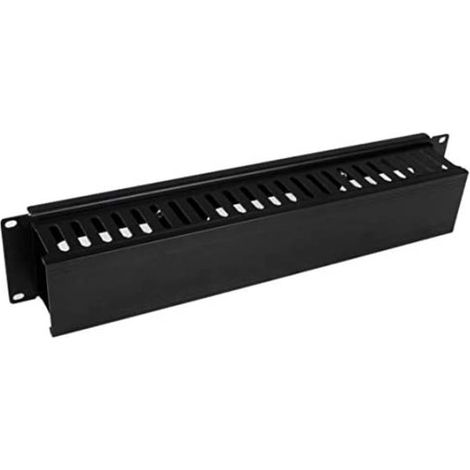 StarTech.com 2U Horizontale Kanalplatte de 2U mit Abdeckung für Management de Rackverkabelung und seitliche Perforationen (1/5)