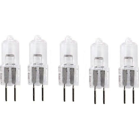 Lot de 5 ampoules halogènes G5.3 de 20 W, 35 W, 50 W et 75 W, 12 V, blanc chaud, à intensité variable, pour l'éclairage domestique.