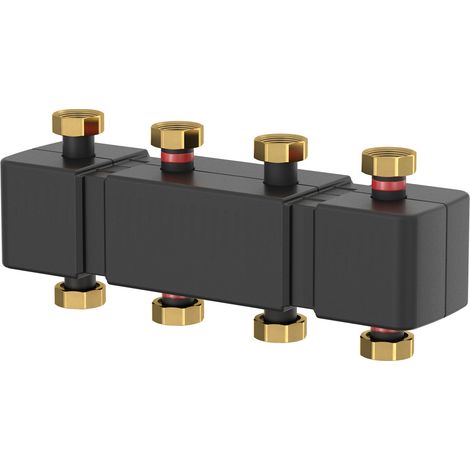 Collecteur de pression différentielle, 2 voies, pour jusqu'à 3 circuits de chauffage, jusqu'à 70 kW