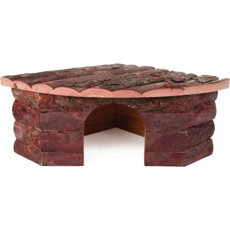 Maison d'angle jesper, lapins nains, en bois 42 × 15 × 30/30 cm