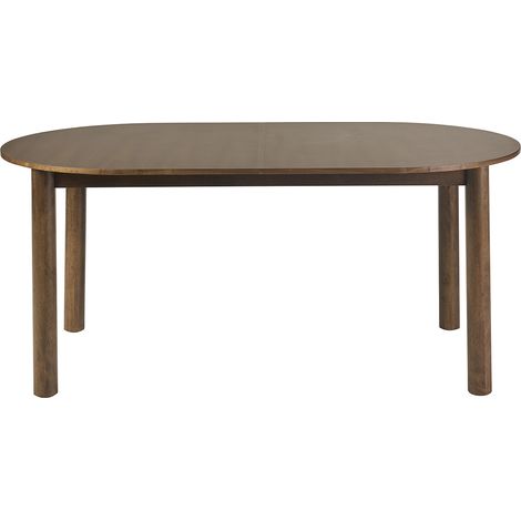 Mesa extensible ovalada de madera oscura nogal L180-230 cm CLAUDIE (1/5)