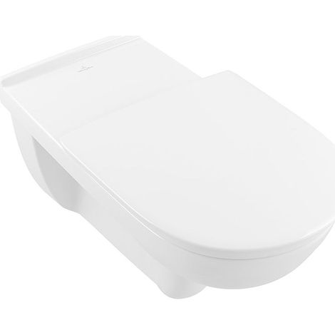 Villeroy & Boch Tiefspül-WC ViCare R0 360x700x344mm Oval wandhängend Abgang waagerecht Direct-Flush, Weiß Alpin