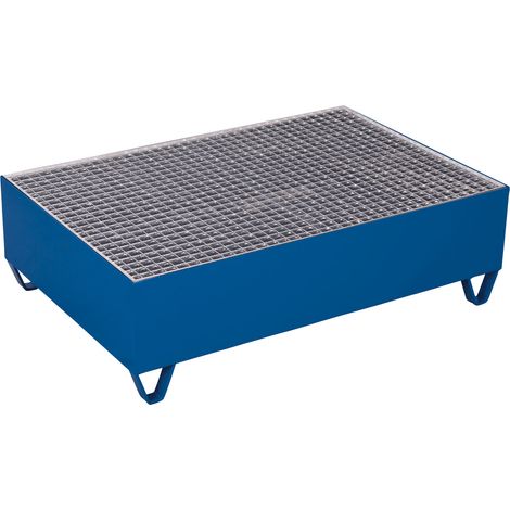 VARIOfit Auffangwanne mit Gitterrost für 2 Fässer a 200 Ltr 1.200 x 800 mm