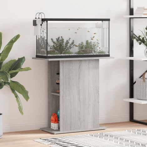 Sonoma grauer Aquarienunterschrank 75x36x72,5 cm, Holzwerkstoff (1/5)