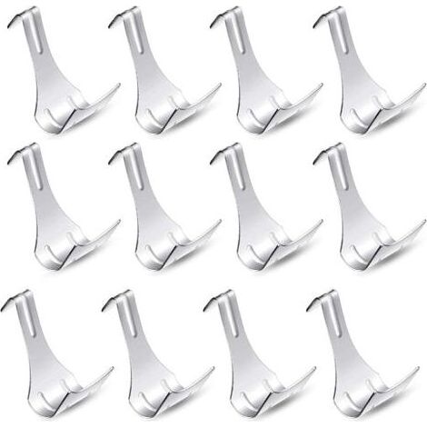 Set of 20 Hooks, Metal Picture Rail Hooks, Hooks No Drilling Heavy Duty Hanging Hooks Shaped Bathroom, Bedroom and Office (1/5)