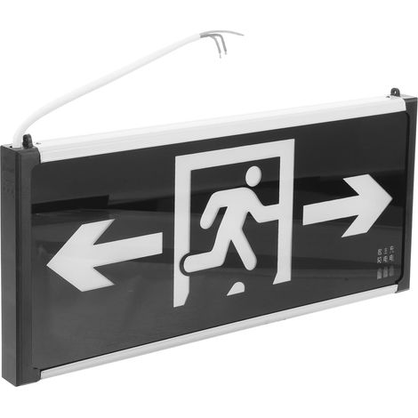 Éclairage de Secours LED Mural Noir en Plastique pour Évacuation Incendie, Facile à Installer, Améliore la Visibilité Sécurité en Situation D'urgence (1/5)