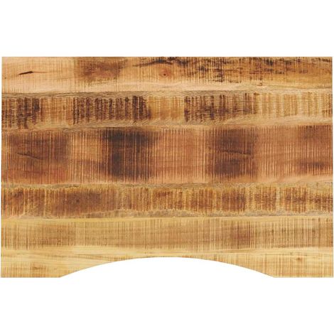 Schreibtischplatte mit Aussparung 80x50x2,5 cm Massivholz Mango
