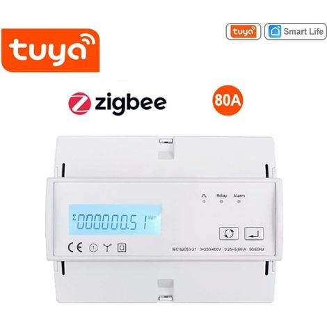 Tuya Contatore di Energia Elettrica Trifase Smart Zigbee 80A Multifunzione (1/5)
