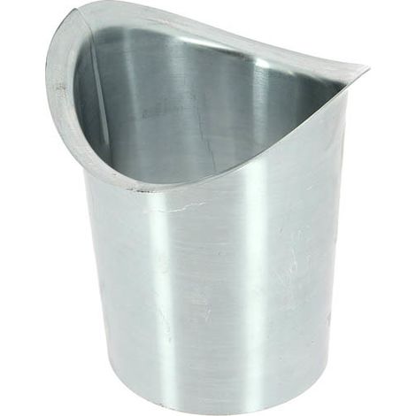 Moignon Cylindrique - Zinc Naturel - Ø80 mm - Développé 250 mm - Pour Gouttière 1/2 Ronde - Soudure Requise