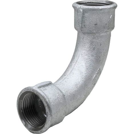 Coude grand rayon galvanisé 90° F-F 1/2" (15/21)