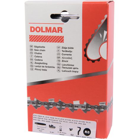 Dolmar 511492752 Catena Extraguard Motosega 14"/35cm • 52 maglie • 3/8" • 1,3mm (1/5)