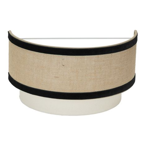 Aplique Cornalina 1xe27 Beis/negro 17,5x30x16cm