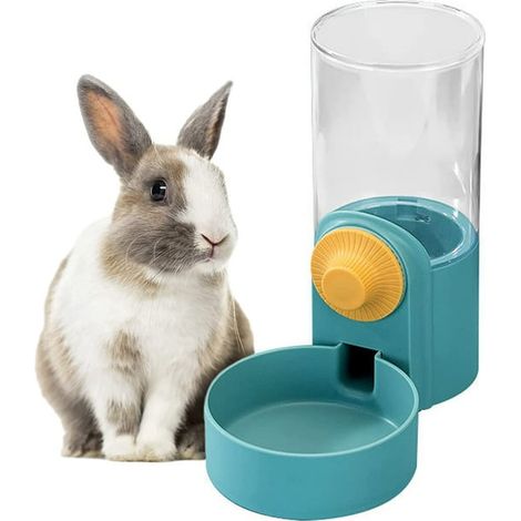 Biberon Gravité Distributeur Eau Animaux 35oz, Abreuvoir Automatique Suspendu pour Lapin Chat Chien Cochon d'Inde Furet Hérisson, Réservoir à Boire Pratique (1/5)