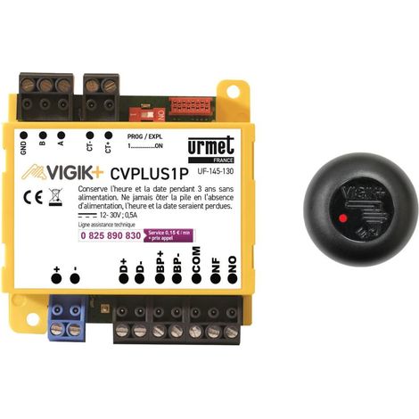 Centrale 1 porte KCVPLUS1P gestion connectée ou L/E jusqu'à 5000 badges - URMET KCVPLUS1P