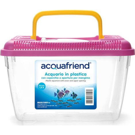 petit 21x13x14h cm Verseau: Aquarium en plastique avec couvercle (1/4)