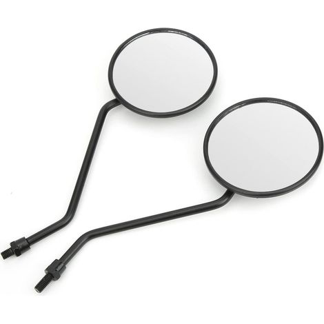 Motorrad Spiegel Set Rund 8mm Gewinde für Moped Roller Scooter 2 Stück (1/5)