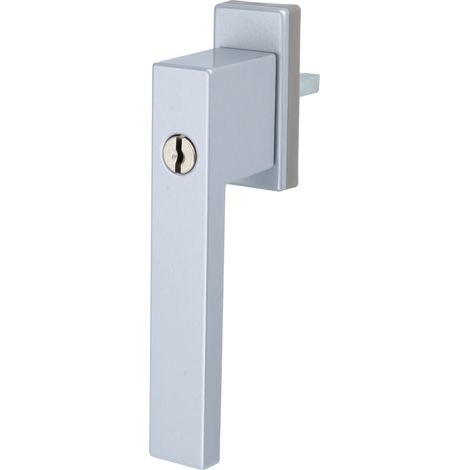 Fenstergriff Fensterolive Rasterolive Abschliessbar Einbruchschutz mit 2 Schlüssel Silber (1/3)